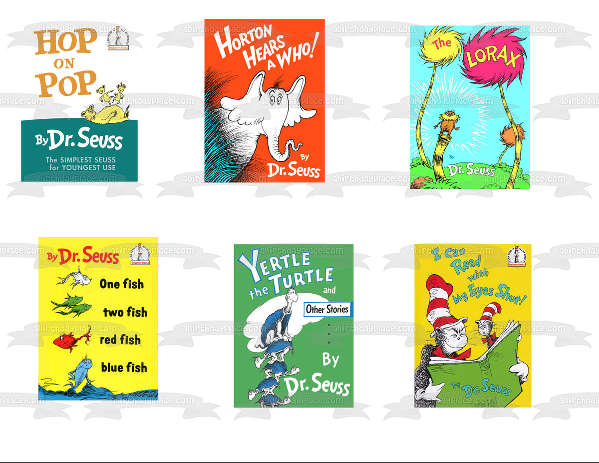 Dr. Seuss Book Covers the Lorax Hop on Pop and Horton Hears a Who Edib ...