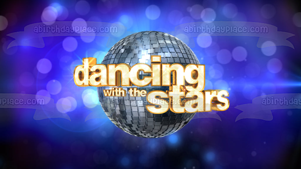 Dancing with the Stars Disco Ball Edible Cake Topper Image ABPID07098