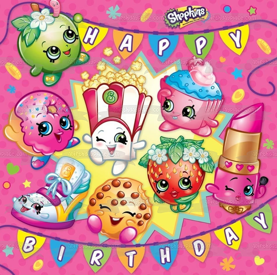 GIGI outlet GIFT SHOPKINS Cookie Party Favors // Decorated Cookie // Royal Icing Cookie// D'lish Donut // Lippy Lips // Customize your order