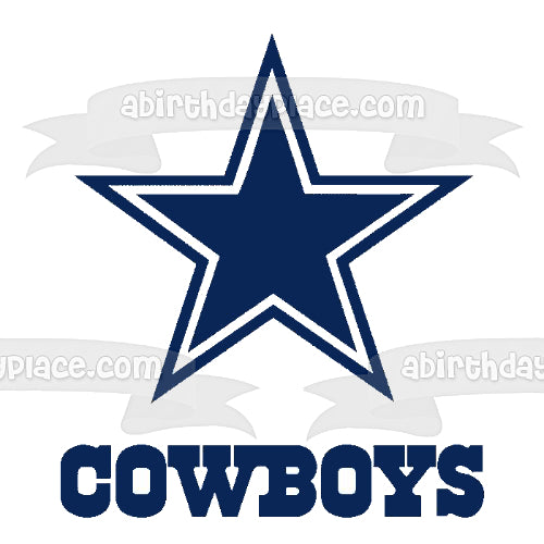 Dallas Cowboys 1964-presente Logotipo Estrellas NFL Imagen comestible para decoración de tarta ABPID07170 