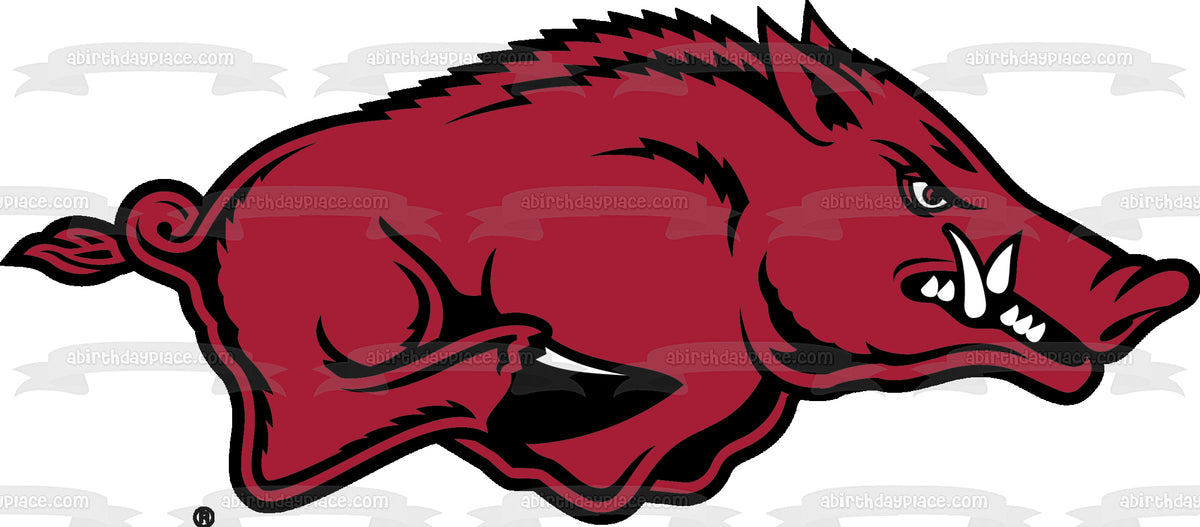 The University of Arkansas Razorbacks Logo NCAA Edible Cake Topper Ima ...