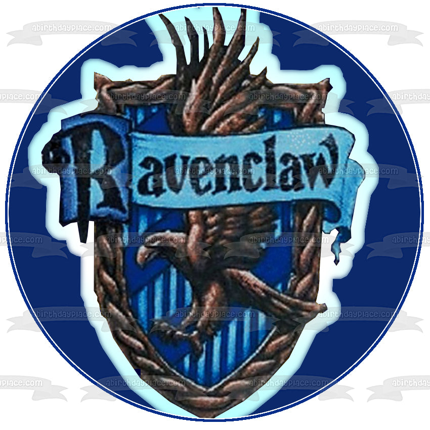 Adorno comestible para tarta con emblema de águila de Harry Potter Ravenclaw, imagen ABPID07307 