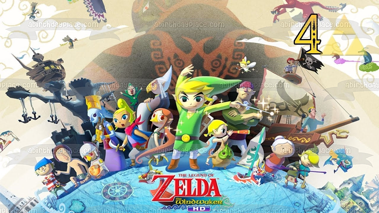 Zelda Wind Waker 4 Link Beele Fado Fishmen Gonzo and Laruto Edible Cake Topper Image ABPID07340