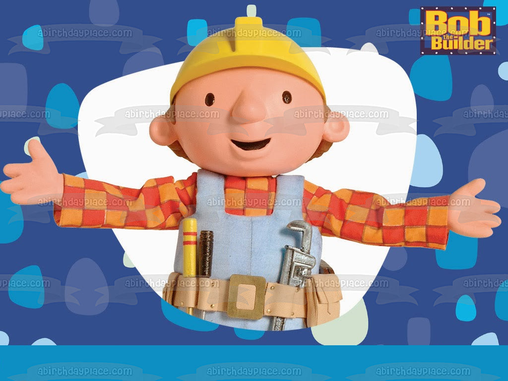 Bob the Builder Tool Belt and a Construction Hat Edible Cake Topper Image ABPID07357