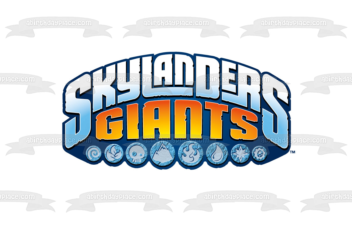 Imagen comestible para decoración de tarta con el logotipo de los Gigantes de Skylanders ABPID07622 