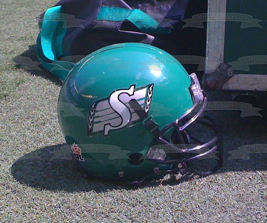 Saskatchewan Roughriders Canadian Football League CFL Casco comestible para tarta imagen ABPID07781 