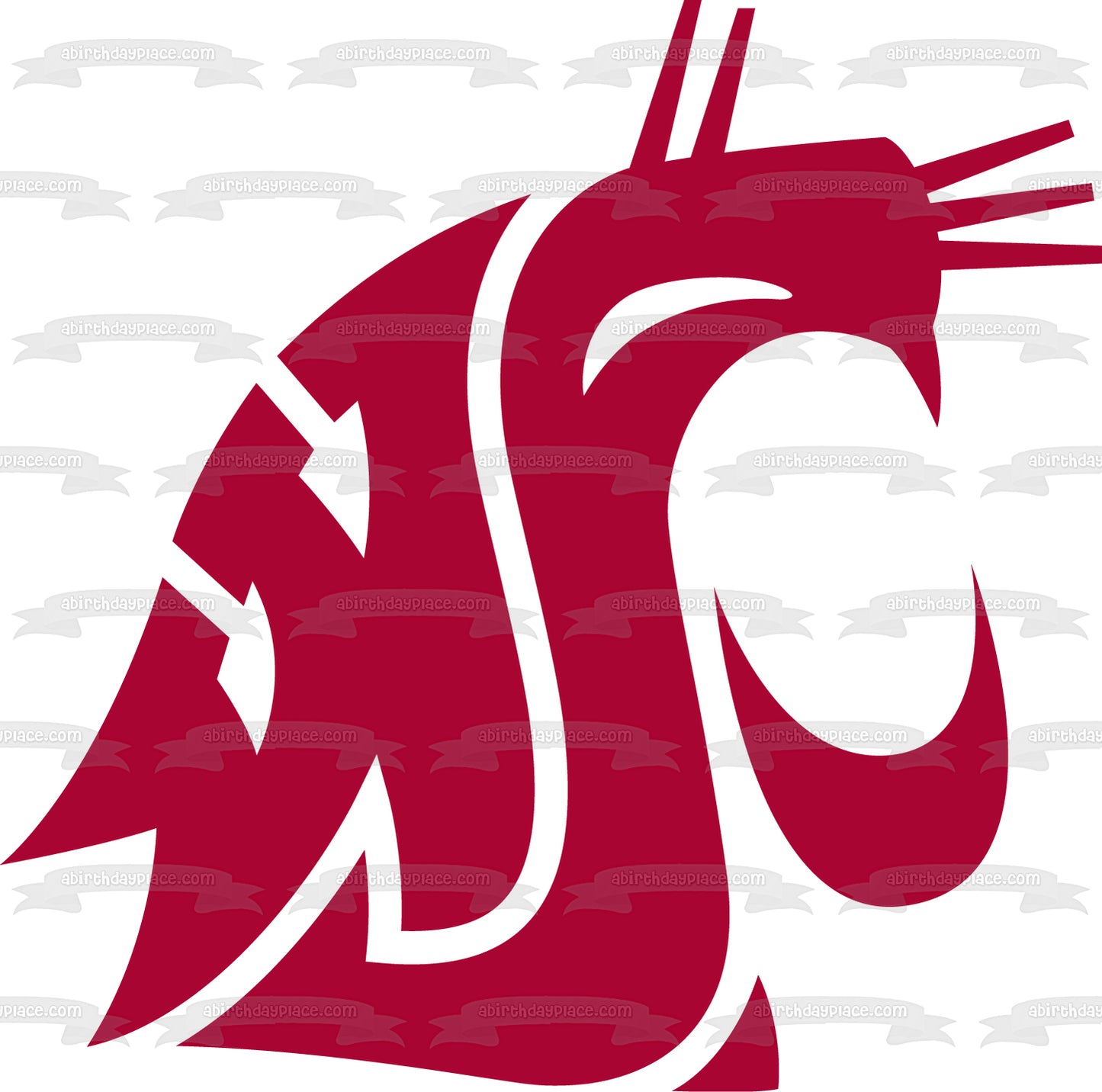 Imagen comestible para tarta con logotipo de Washington State University Cougars Wsu NCAA ABPID07950 