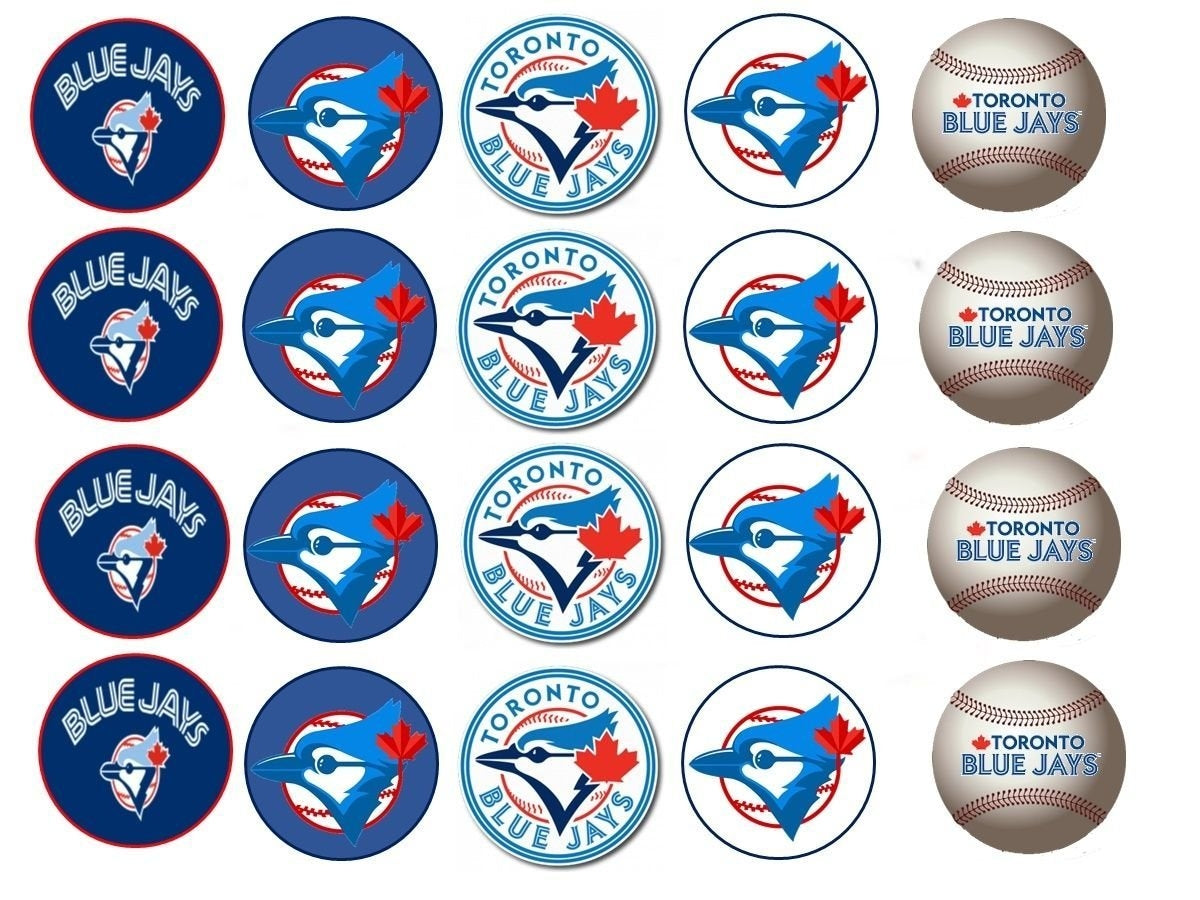 Toronto Blue Jays Logo Canadian Professional Baseball Edible Cupcake Topper Images ABPID08097