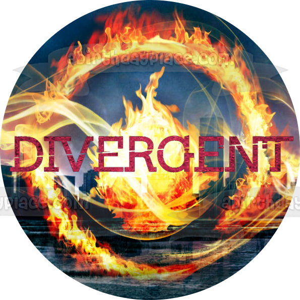 Divergent Symbol On The Book Cover Edible Cake Topper Image Abpid08198 