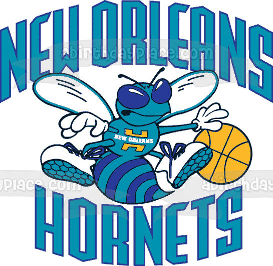 Imagen comestible para tarta con el logotipo de los New Orleans Hornets 2002-2003 de la NBA ABPID08277 