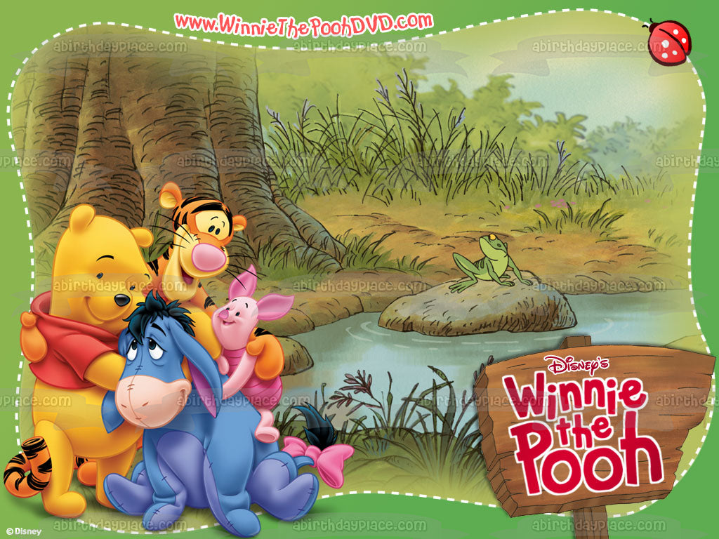 Disney Winnie the Pooh Piglet Eeyore Tigger - Adorno comestible para tarta, imagen ABPID08382 