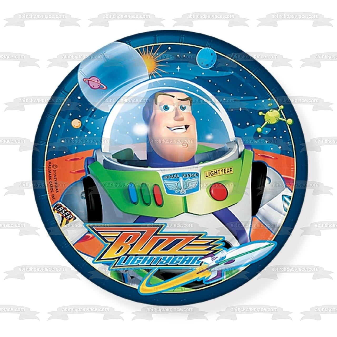 Toy Story Buzz Lightyear Planetas Estrellas Imagen comestible para decoración de tarta ABPID08418 