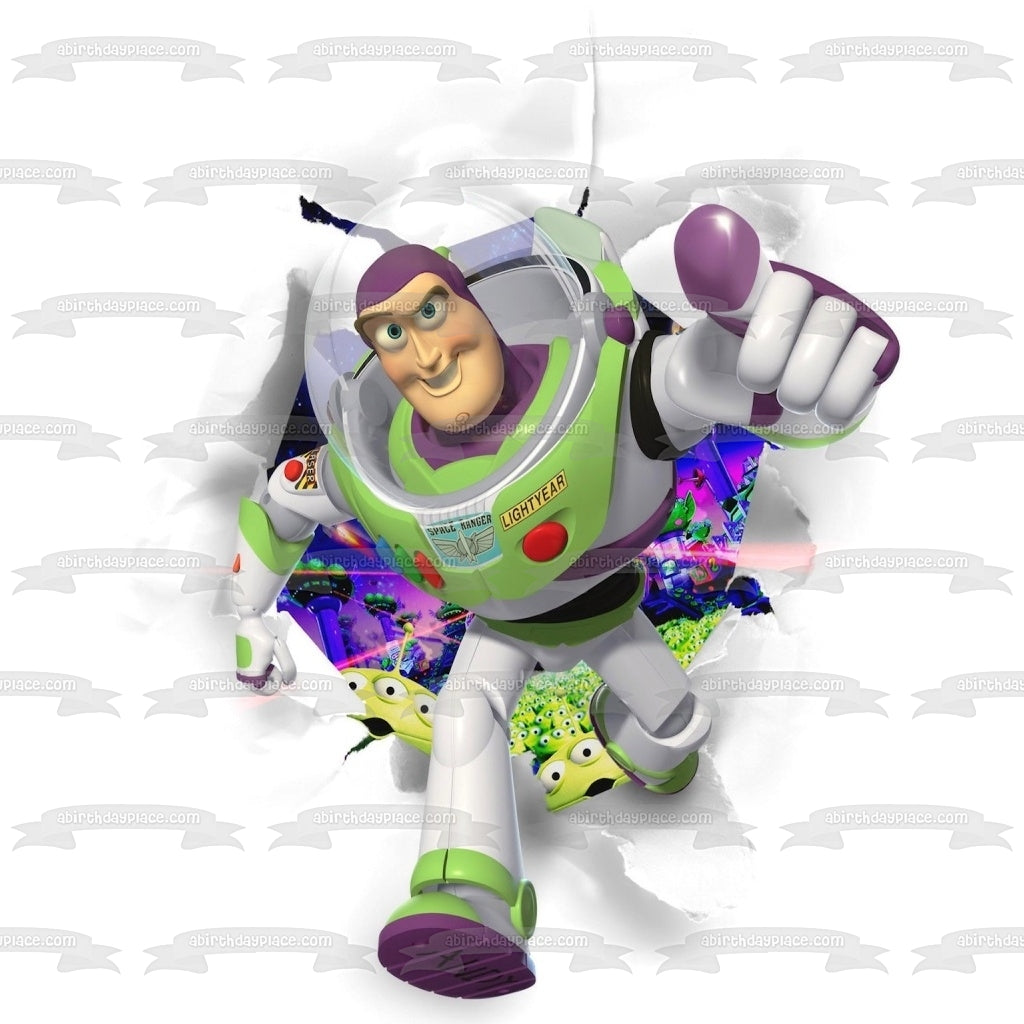 Toy Story Buzz Lightyear Space Ranger - Decoración comestible para tarta, imagen ABPID08447 