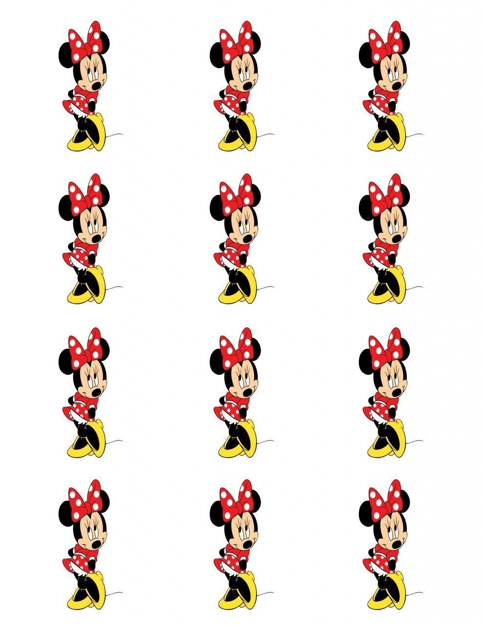 Disney Minnie Mouse Edible Cupcake Topper Images ABPID08460