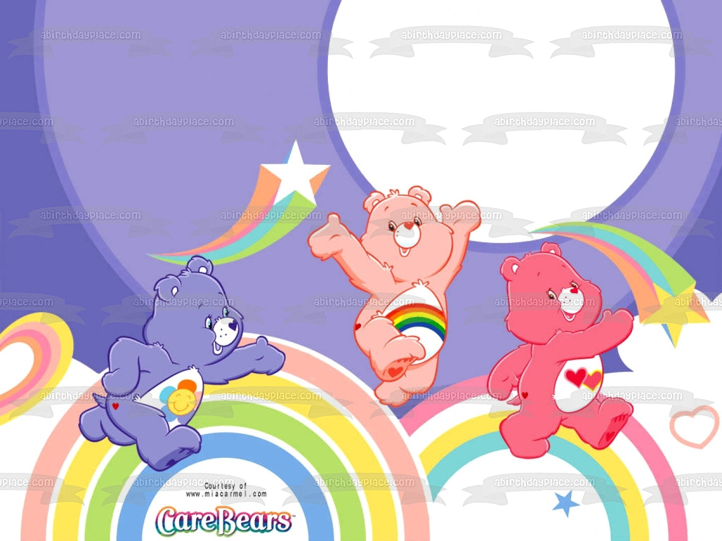 Care Bears Cheer Bear Love-A-Lot Bear Harmony Bear Adorno comestible para tarta Imagen ABPID08474 