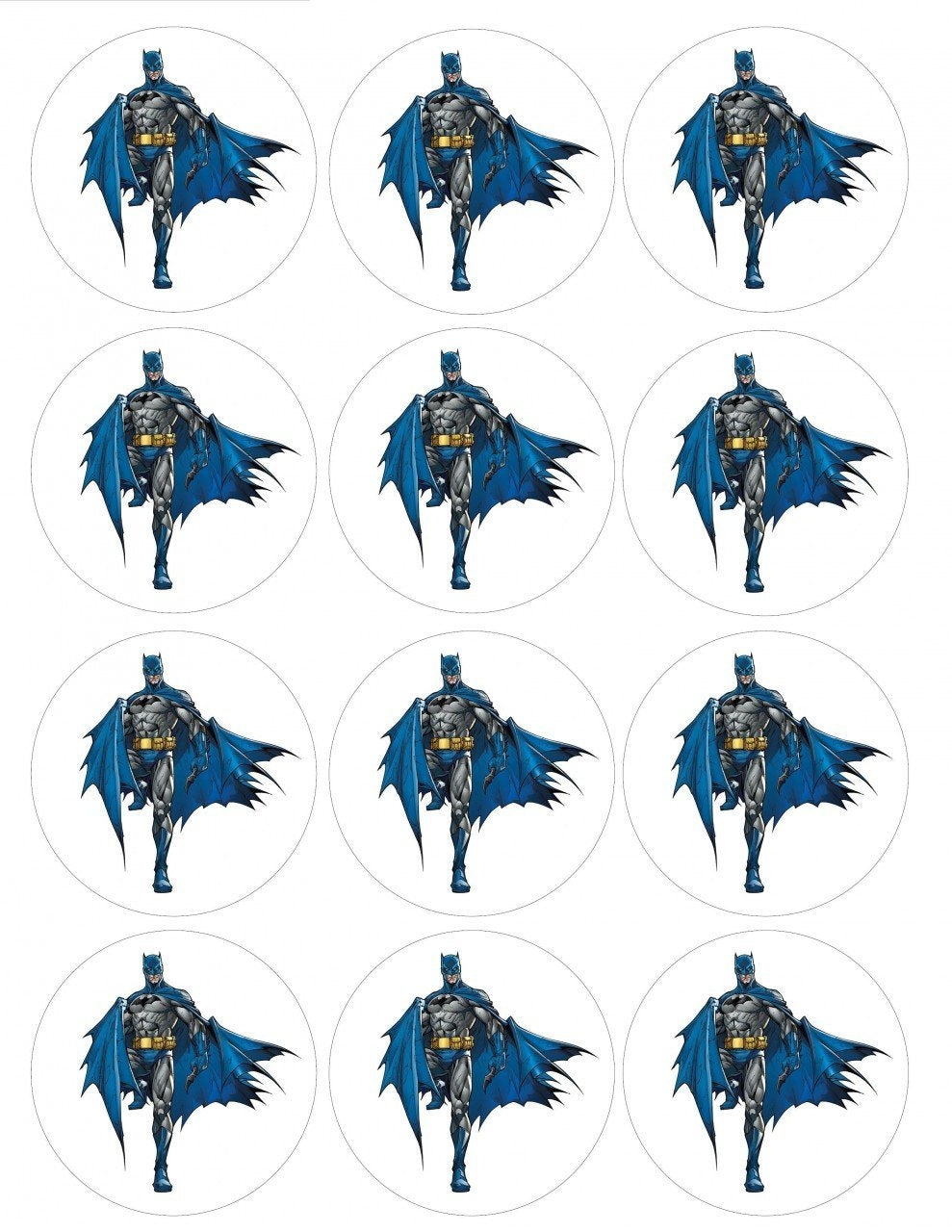 DC Comics Batman Cape Edible Cupcake Topper Images ABPID08494