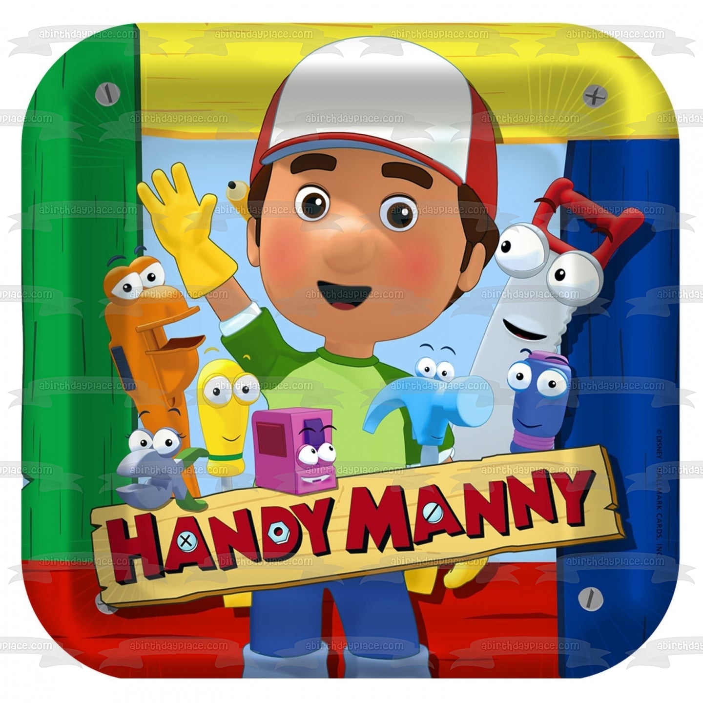 Handy Manny García Felipe Stretch Pat Turner Dusty Squeeze Rusty Flicker Edible Cake Topper Imagen ABPID08495 