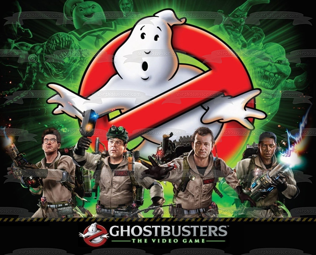 Ghostbusters Logo Slimer Stay Puft Marshmallow Man the Video Game Edib ...