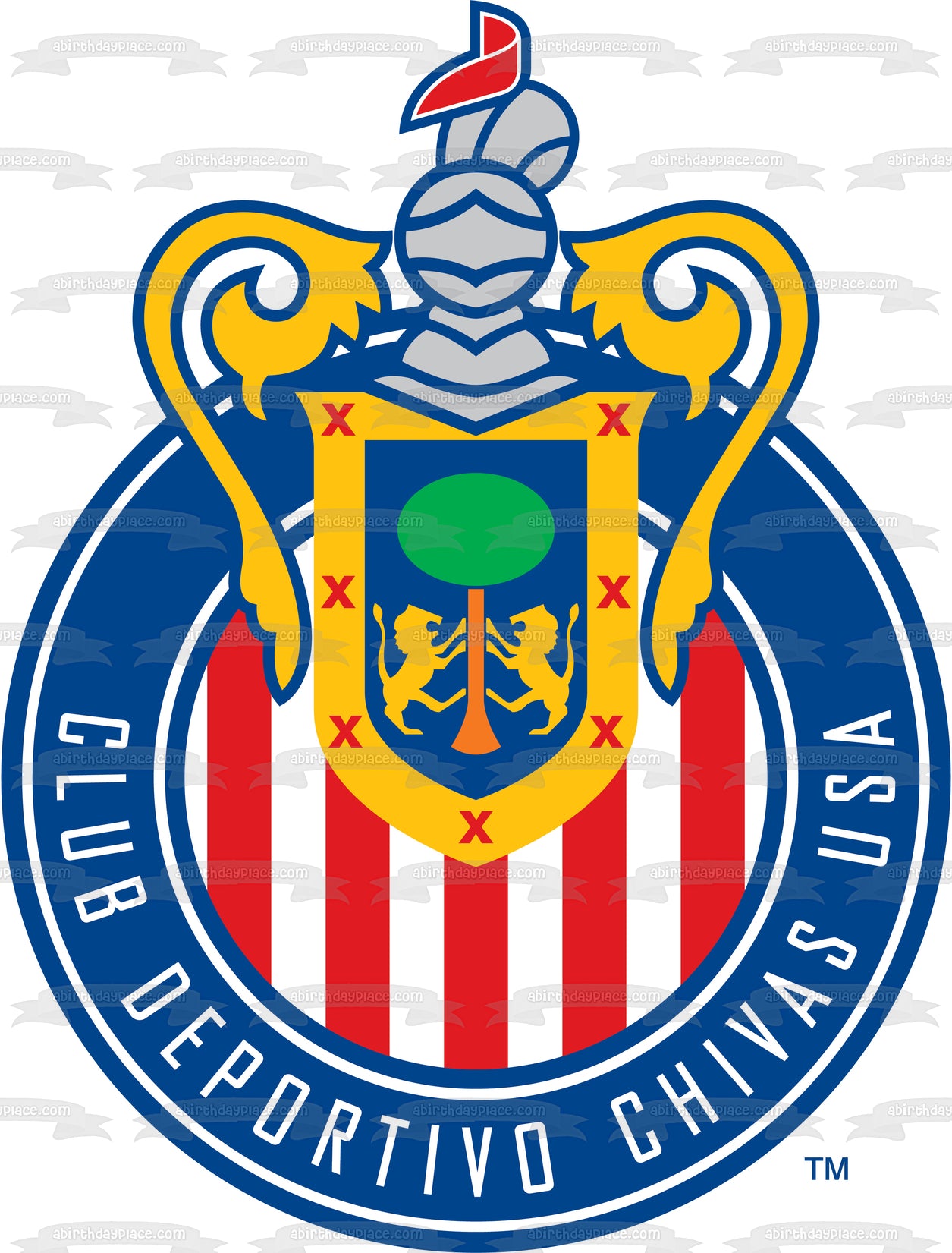 Club Deportivo Chivas USA Logo American Professional Soccer Club Carson California Los Angeles Edible Cake Topper Imagen ABPID09032 