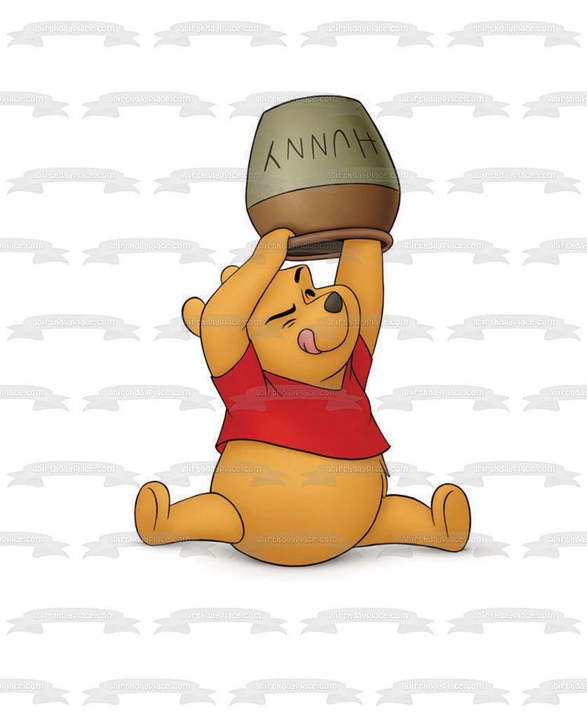 Winnie the Pooh Cake Topper Pooh Honey Hunny Pot Personalized