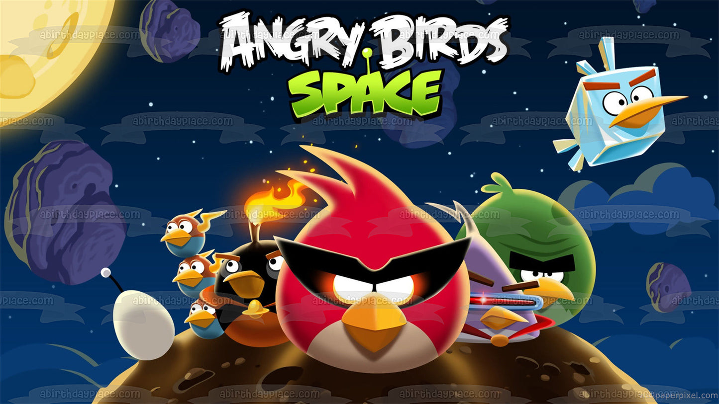 Imagen de decoración comestible para tarta de Rovio del videojuego Angry Birds Space ABPID09196 