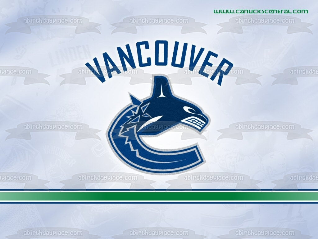 Vancouver Canucks Logo Deportes Equipo profesional de hockey sobre hielo Vancouver Columbia Británica División del Pacífico Conferencia Oeste Liga Nacional de Hockey NHL Imagen comestible para tarta ABPID09275 