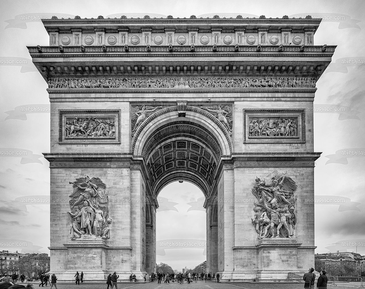 Arc De Triomphe De L'Étoile Monument Paris Champs-Élysées Place Charles De Gaulle Edible Cake Topper Image ABPID09379