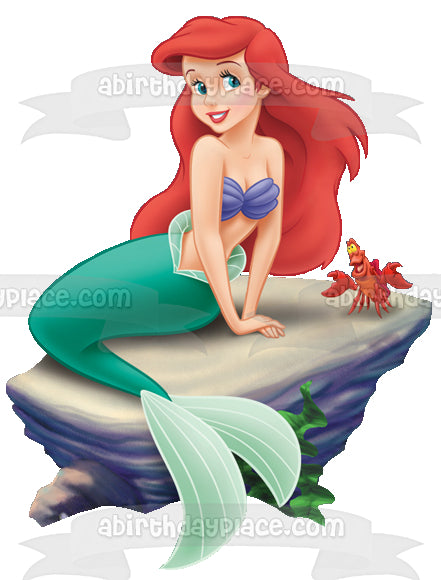 Imagen comestible para tarta de Disney La Sirenita Ariel Sebastian ABPID09431 