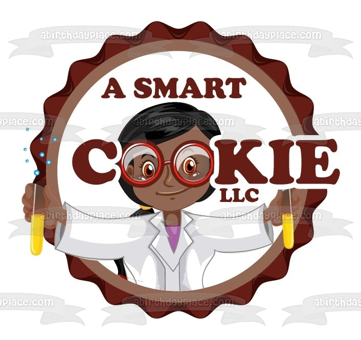 A Smart Cookie Science Edible Cake Topper Image ABPID10005