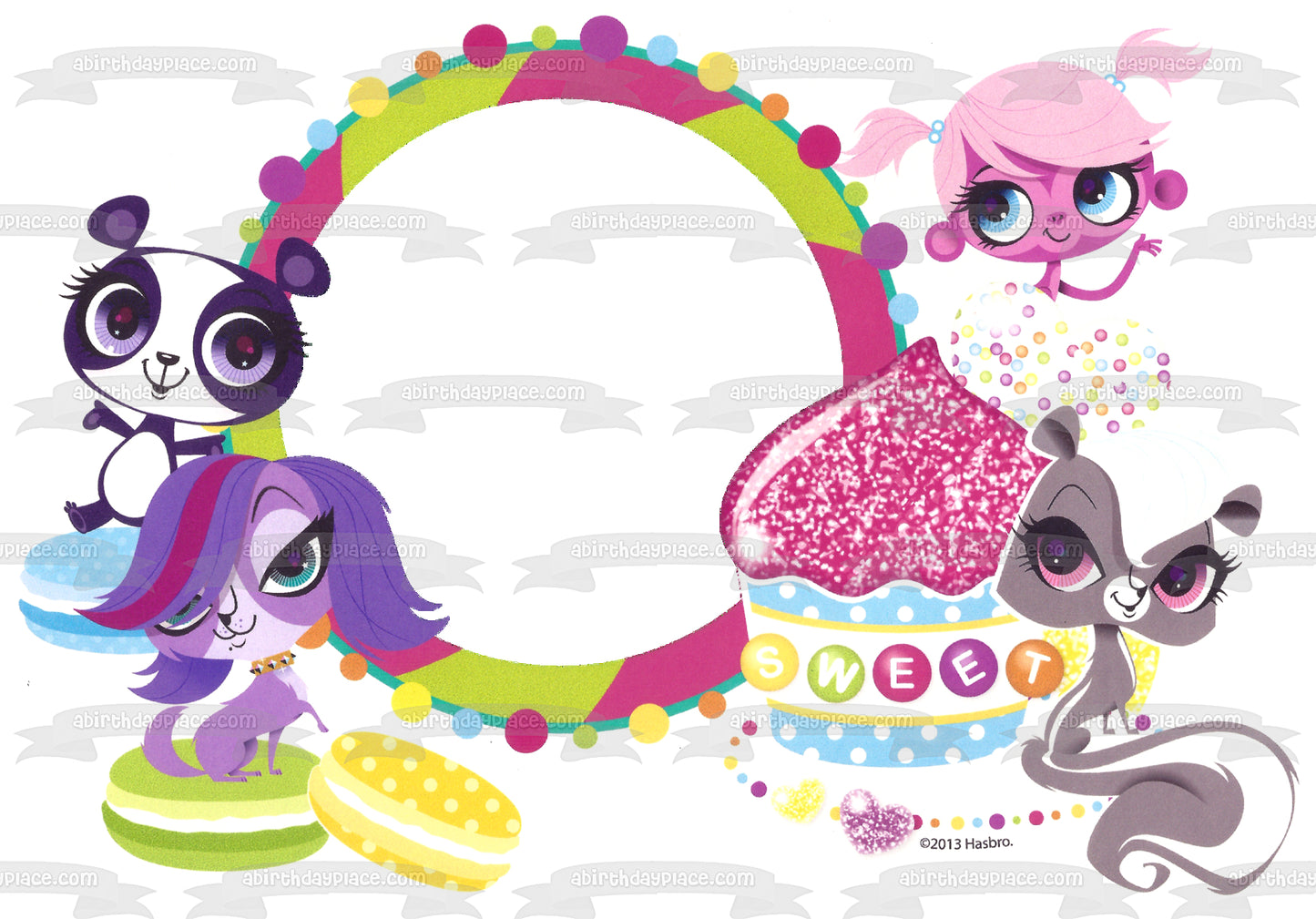 Littlest Pet Shop Penny Ling Minka Mark Pepper Clark Zoe Trent Edible Cake Topper Image Frame ABPID10144