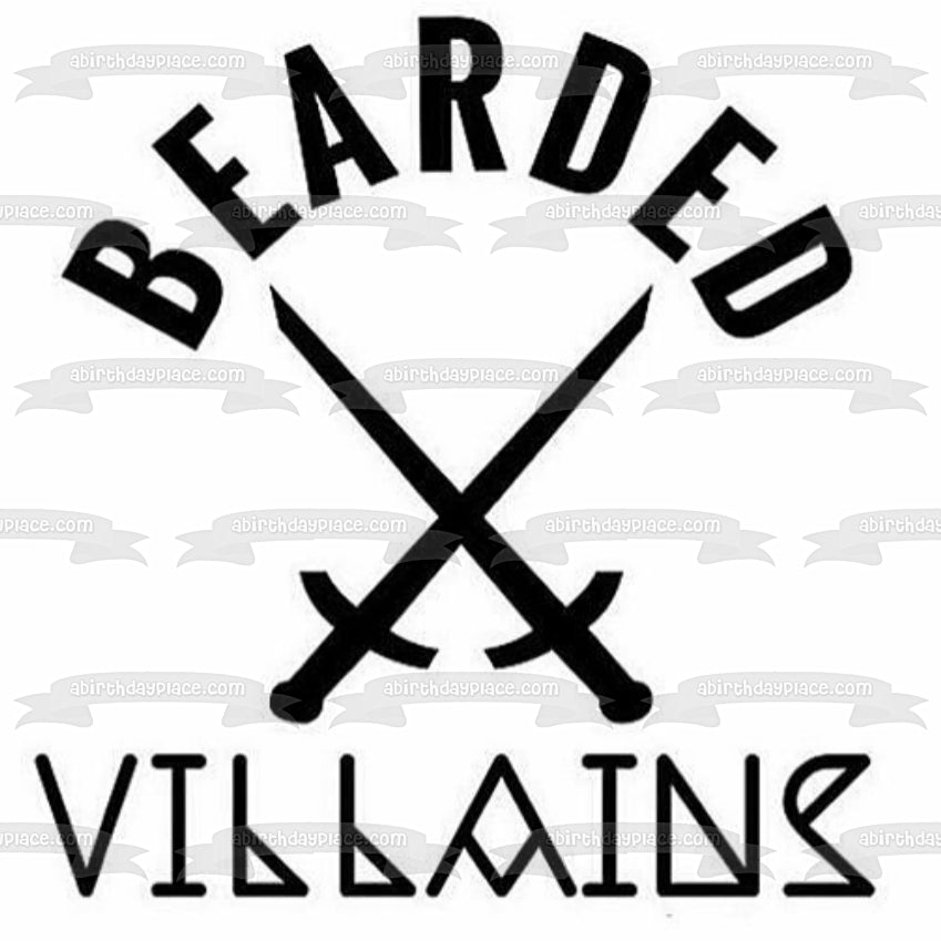 Bearded Villans Logo Edible Cake Topper Image ABPID10211