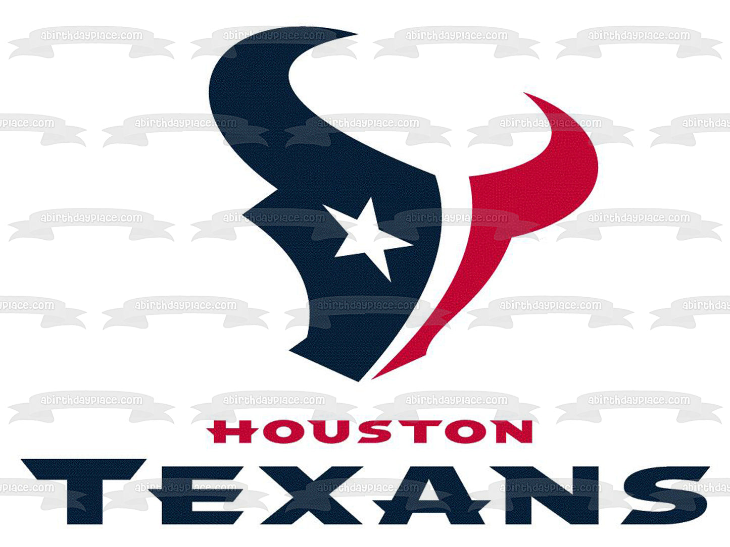 Imagen comestible para tarta con logotipo de los Houston Texans de la NFL ABPID10214 