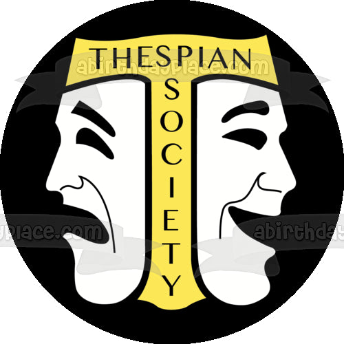 International Thespian Society Logo Honor Society High School Edible Cake Topper Image ABPID10398