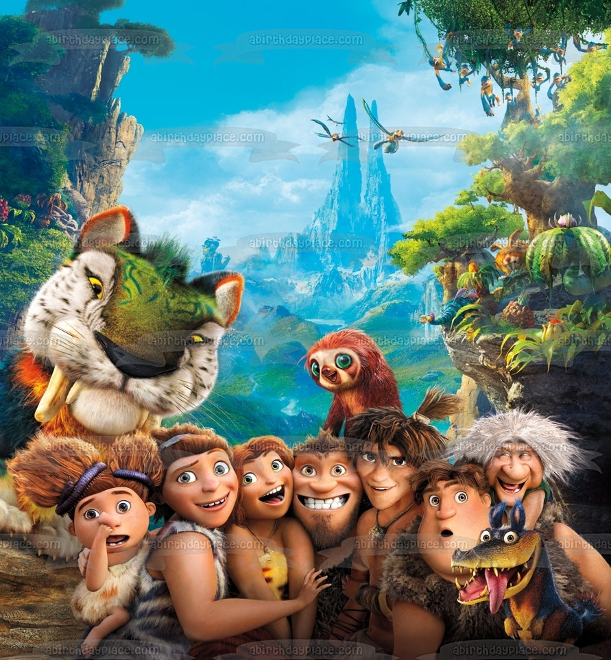 Imagen ABPID10473 de los Croods Eep Gurg Ugga Sandy Thunk Gran Guy Chunky comestible para tarta 