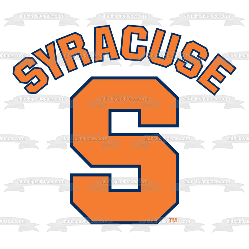 Syracuse University Football Logo NCAA Edible Cake Topper Image ABPID10684