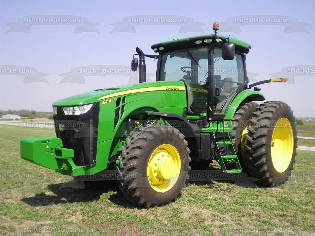 John Deere Tractor Fondo de cielo azul Imagen comestible para decoración de tarta ABPID10707 