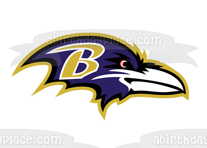 Imagen comestible para tarta con logotipo de los Baltimore Ravens de la NFL ABPID10726 