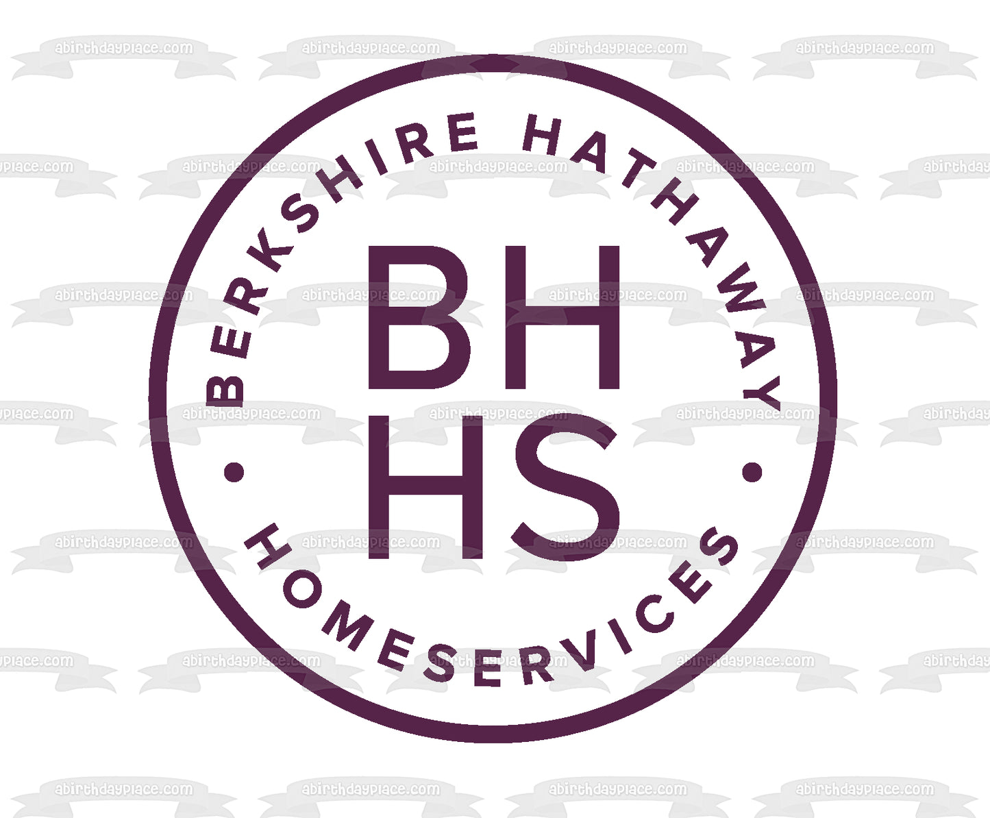 Imagen comestible para decoración de tarta con el logotipo de Berkshire Hathaway Home Services ABPID10964 