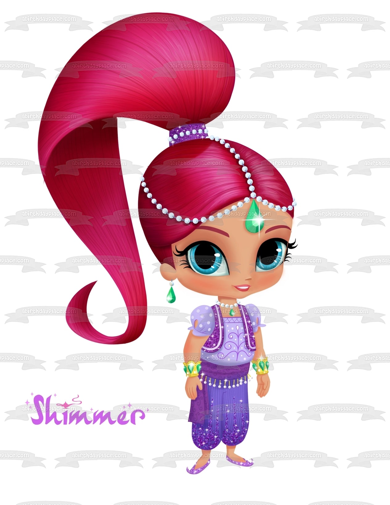 Imagen comestible para decoración de tarta Shimmer and Shine Shimmer ABPID10977 