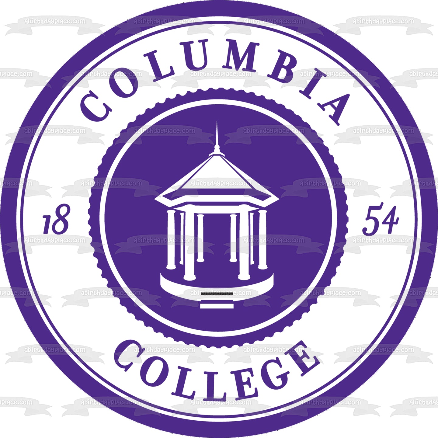 Columbia College Logo Naia Edible Cake Topper Image ABPID10982