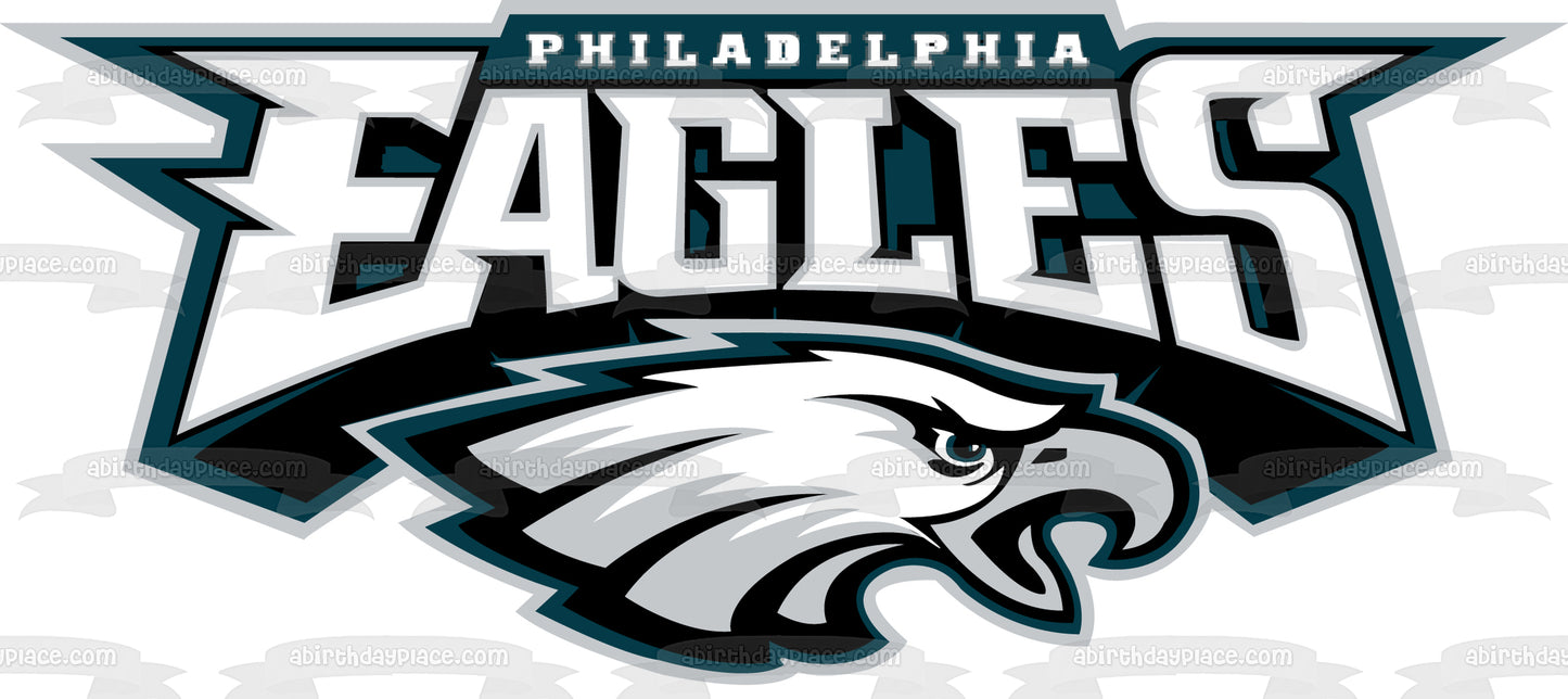 Philadelphia Eagles Logo NFL Edible Cake Topper Image ABPID11016