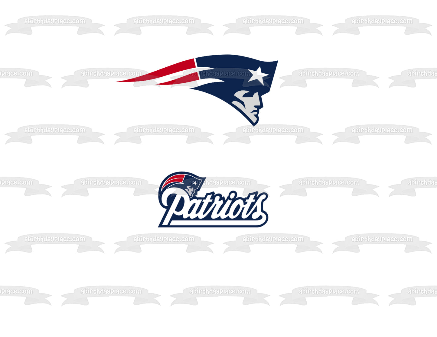 New England Patriots Logos NFL Edible Cake Topper Image ABPID11058