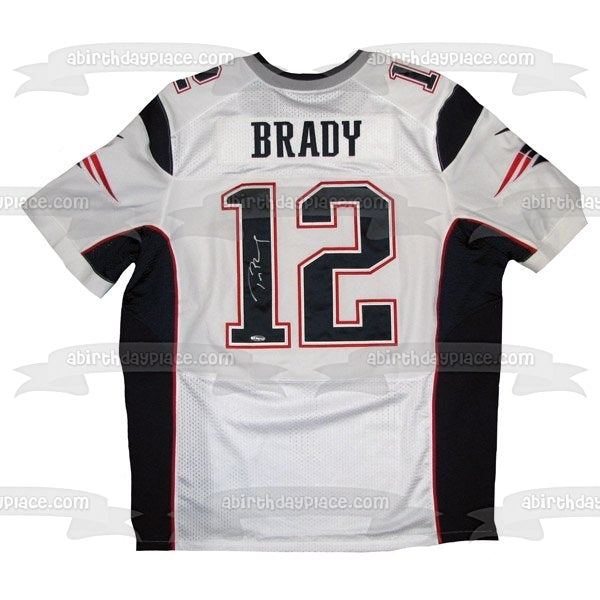 Imagen comestible para tarta de la NFL de los Patroits de Nueva Inglaterra Tom Brady 12 ABPID11130 