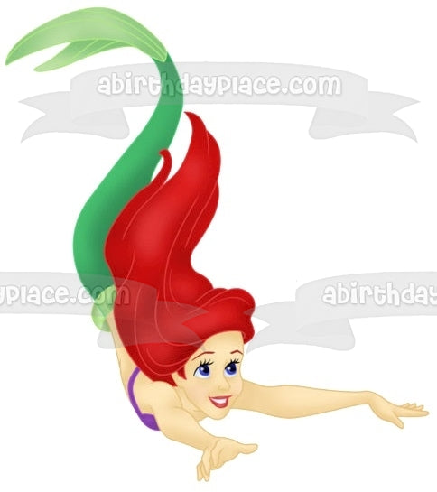 Imagen comestible para tarta de Disney La Sirenita Ariel nadando ABPID11186 