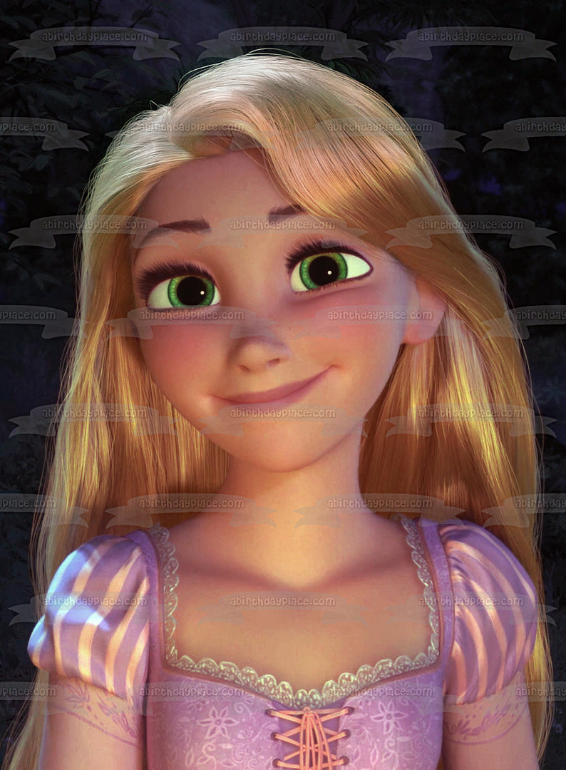 Disney Tagged Rapunzel Sonriendo Imagen comestible para decoración de tarta ABPID11189 