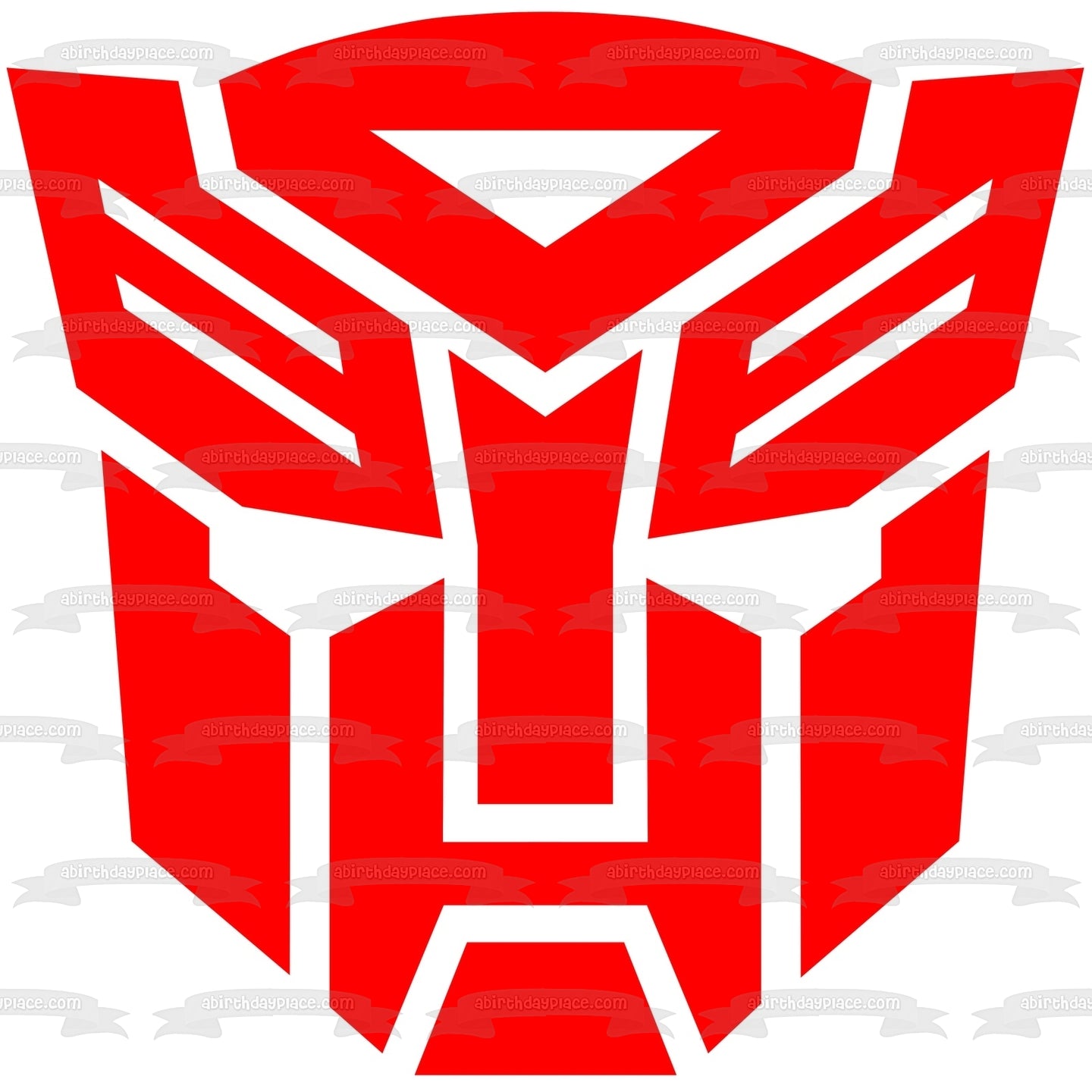 Transformers Red Logo Edible Cake Topper Image ABPID11193