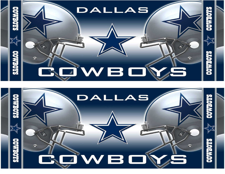 Dallas Cowboys Logo Cascos Estrellas NFL Fútbol Decoración comestible para tarta Tiras de imágenes ABPID11316