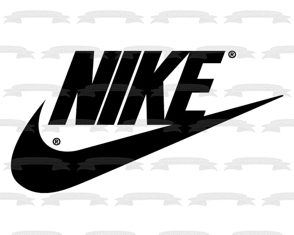 Nike Swoosh Black Logo Edible Cake Topper Image ABPID11386 – A Birthday ...