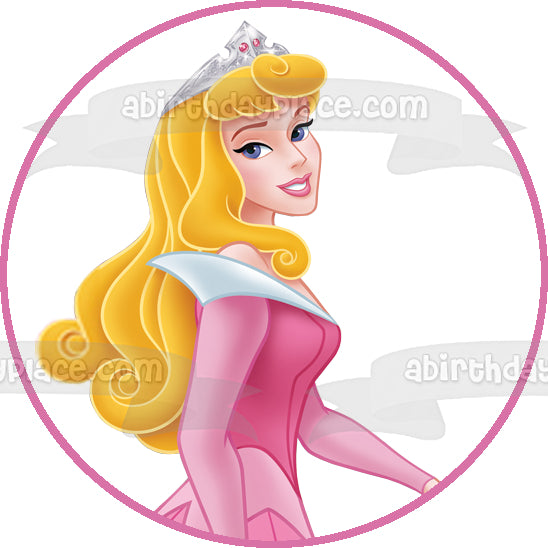 Disney Bella Durmiente Aurora Sonriendo Imagen comestible para decoración de tarta ABPID11504 