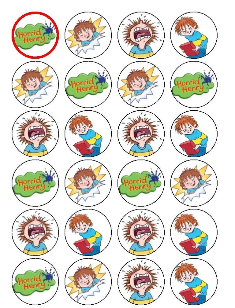 Horrid Henry Logo Assorted Pictures Edible Cupcake Topper Images ABPID11718